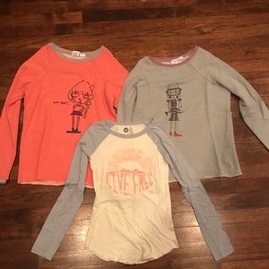 Roxy long sleeves 3 tops! Retail over $120